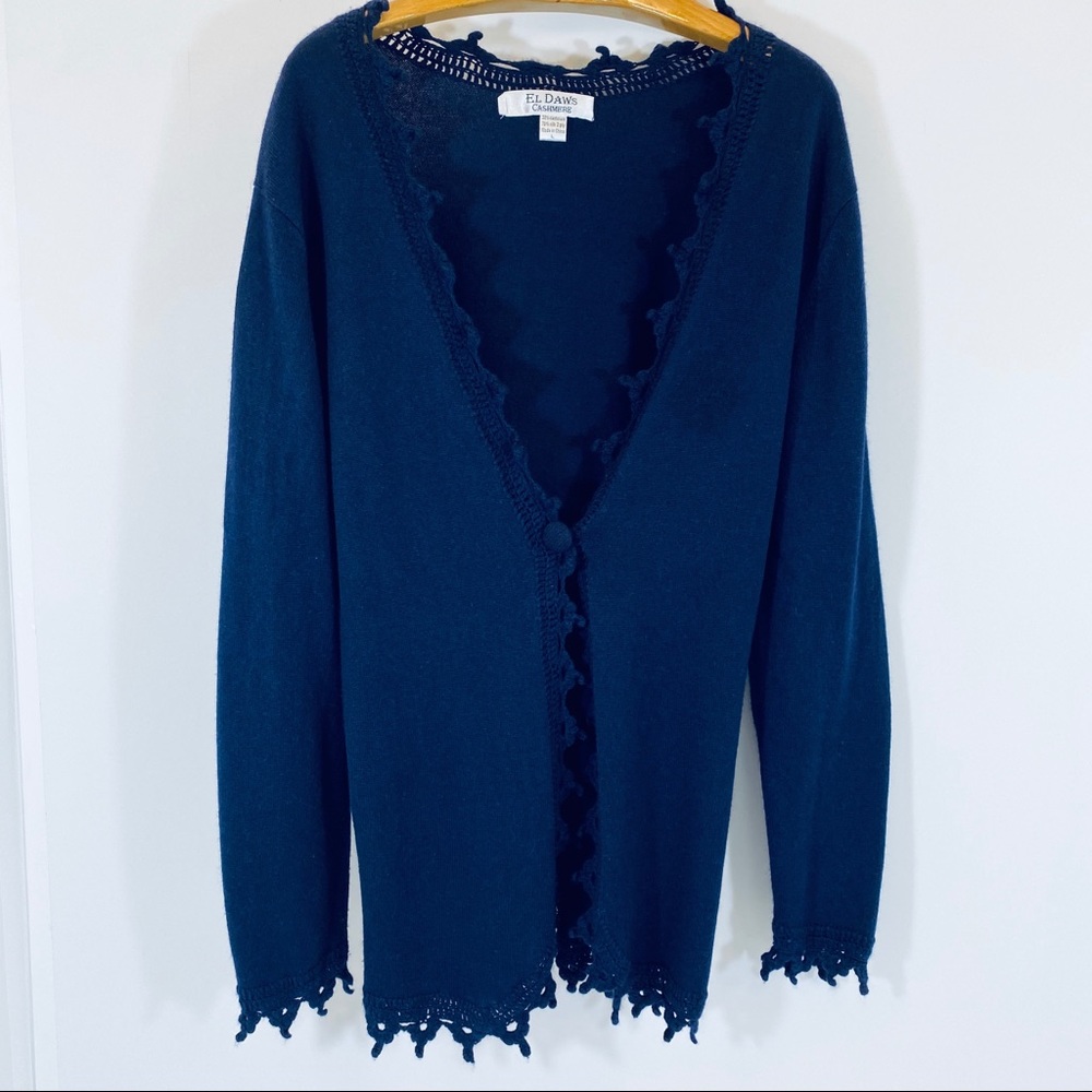 El Daws Cashmere & Silk Cardigan